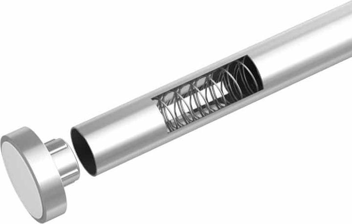 Actual product image Wenko Luz metal telescopic shower curtain rail