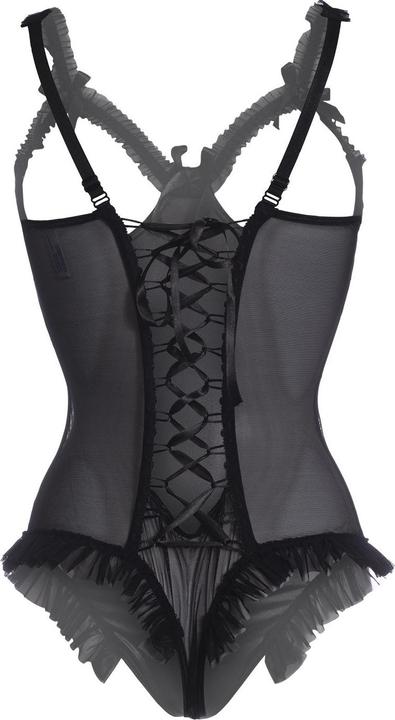 Image du produit Christine Le Duc Wetlook Body mit offenem Schritt/Cups Mistique (S, M)