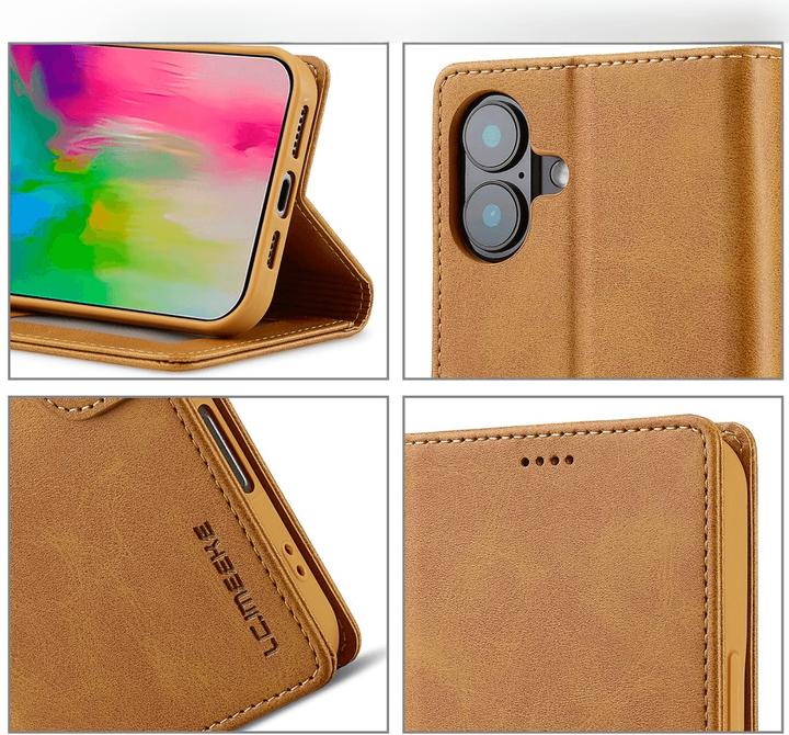 Produktbild Cover-Discount iPhone 16 - LC.IMEEKE Leder Etui Hülle (Apple iPhone 16)