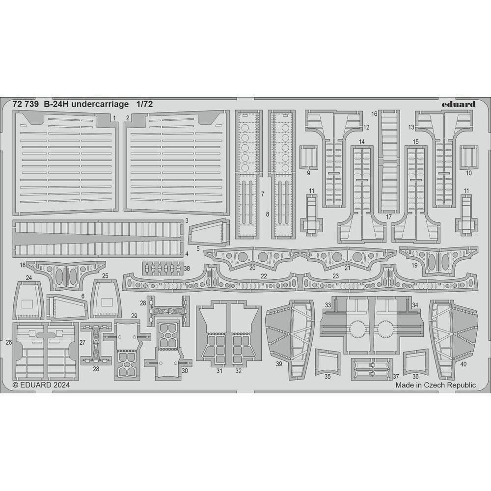 Eduard B-24H undercarriage 1/72