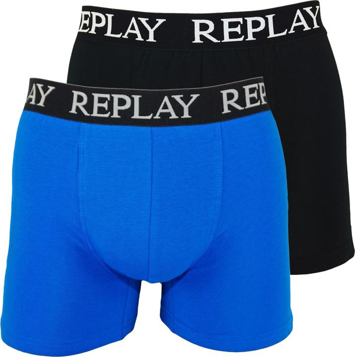 Immagine prodotto Replay Trunk BOXER Style 01/C Basic Cuff Logo im 2er Pack (XL, Confezione da 2)