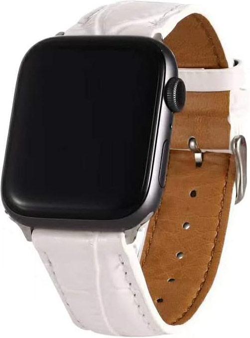 Immagine prodotto PhoneLook Bracciale coccodrillo blanc 38mm / 40mm / 41mm (41 mm, 38 mm, 40 mm, Ecopelle)