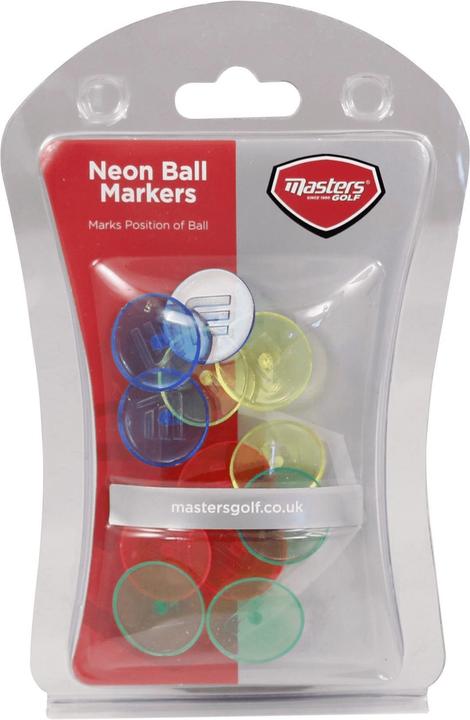 Produktbild Masters Golfballmarkierer Neon 12Erpack