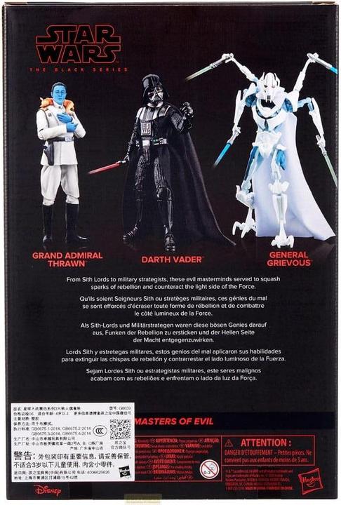 Actual product image Hasbro Star Wars Black Series Actionfiguren 3er-Pack Masters of Evil 15 cm