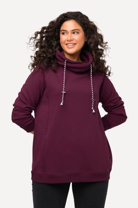 Produktbild Ulla Popken Sweatshirt, weiter Stehkragen, Taschen, Raglan-Langarm (54)