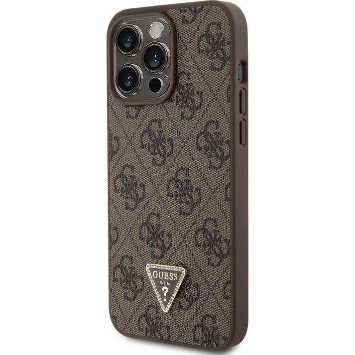 Thumbnail - Guess 4G Triangle Strass (Apple iPhone 15 Pro Max), Smartphone Hülle, Braun