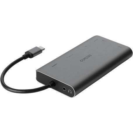 Thumbnail - Deltaco USBC-HDMI18 notebook dock/port replicator Wired USB 3.2 Gen 2 (3.1 Gen 2) Type-C Black (USB-C, 1 Ports), Docking...