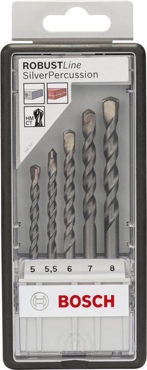 Actual product image Bosch Professional Zubehör Bosch Hartmetall Beton-Spiralbohrer- (5 mm, 5.5 mm, 6 mm, 7 mm, 8 mm)