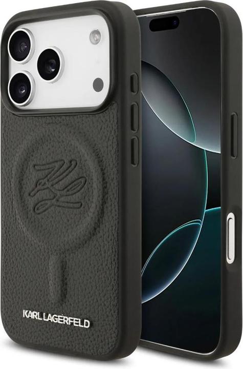Immagine prodotto Karl Lagerfeld MagSafe PU-Lederhülle mit initialem Deboosed-Logo für Apple iPhone 17 Pro (Apple iPhone 17 Pro)