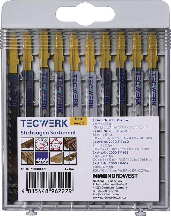 Image du produit Tecwerk Stichsägeblattsortiment