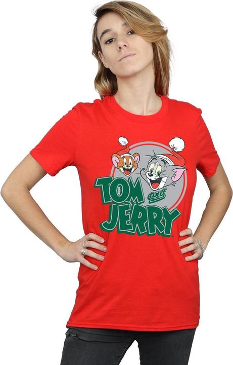 Immagine prodotto Tom & Jerry Christmas Greetings Maglietta Ampia Donna (XL)