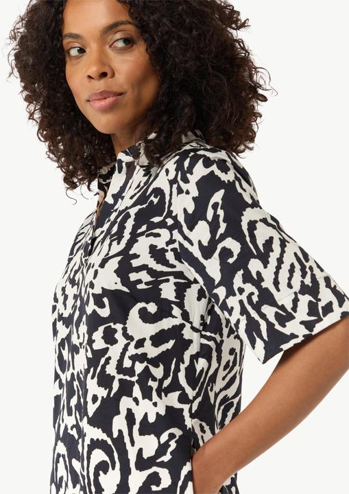 Produktbild Comma Kleid Baumwoll-Kleid mit Hemdkragen und All-over-Print (36)