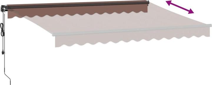 Actual product image vidaXL Markise Gelenkarmmarkise Sonnenmarkise Automatisch Braun 350x250cm (3.50 m)