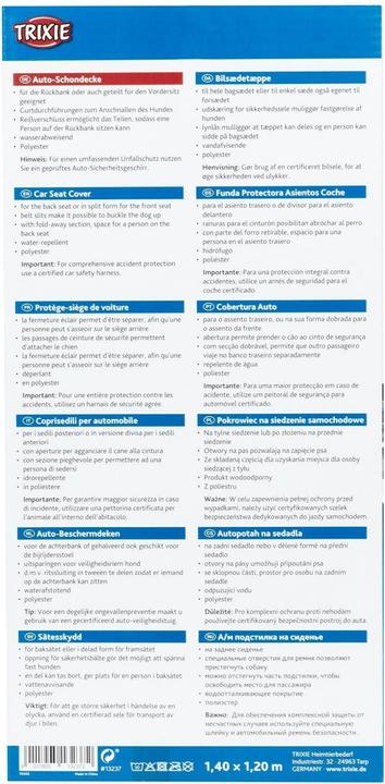 Actual product image Trixie Car safety blanket (Dog, Can be opened completely)