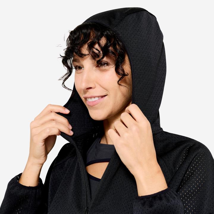 Produktbild Domyos Trainingsjacke Damen perforiert - Light schwarz (M)