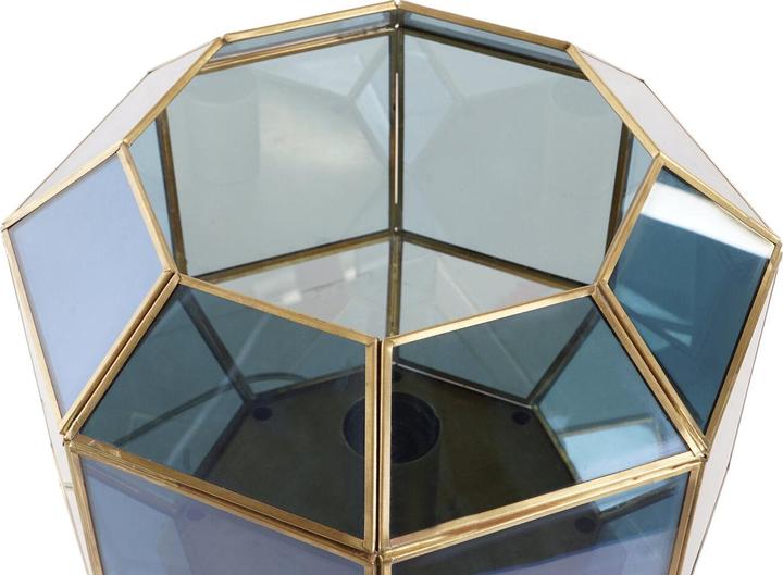 Actual product image DKD Home Decor Desk lamp Crystal Blue Golden 220 V Brass 50 W Modern (29 x 29 x 25 cm)