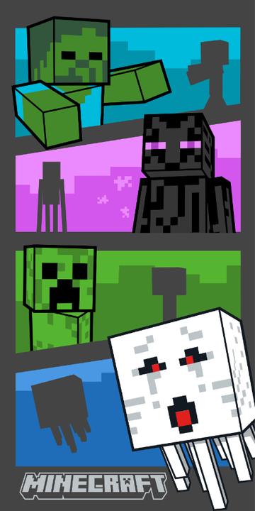 Minecraft Adventure Time Badetuch, Strandtuch 70x140cm (140 x 70 cm)