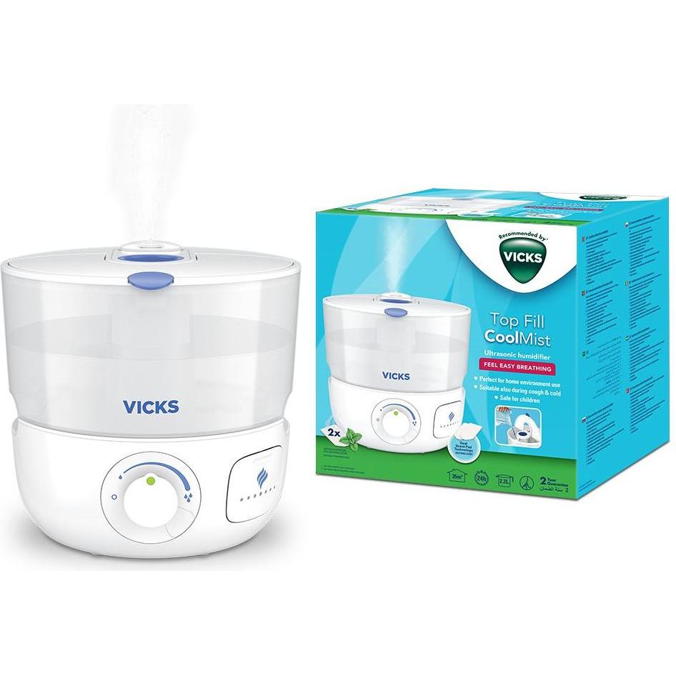 Thumbnail - Vicks Kaltluft Ultraschall-Luftbefeuchter VUL585E Obere Befüllung, Luftbefeuchter, Weiss
