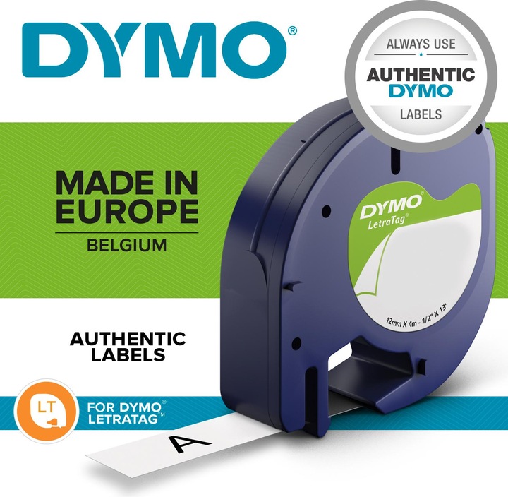 Produktbild Dymo LetraTag Beschriftungsband (1.20 cm, Weiss)