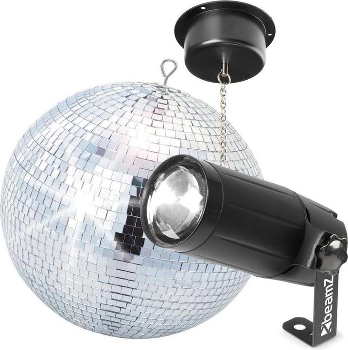 BeamZ Discobal 30 cm Verfärbungsmittel - -Spiegel 30 cm mit Pinpot und Spiegelmotor