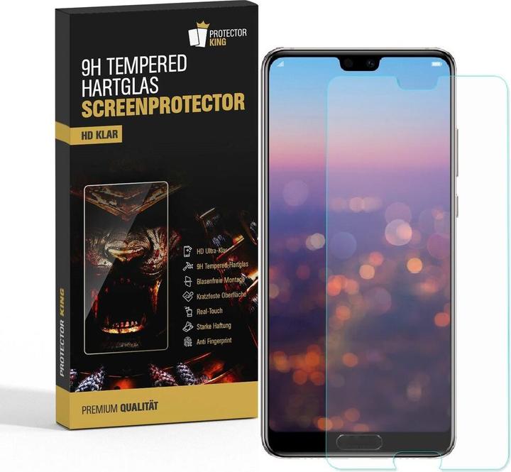 Produktbild Protectorking 6x 3D A++ echtes Tempered 9H Panzerhartglas KLAR (6 Stück, Huawei P20)