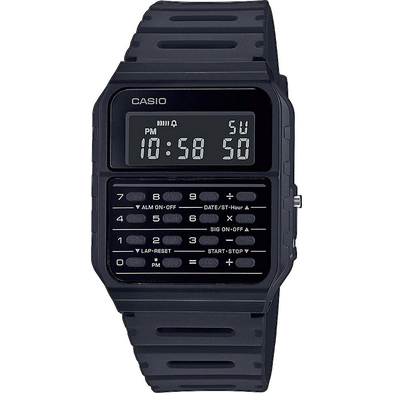 Casio, Armbanduhr, Retro, Schwarz, (Digitaluhr, 43.20 mm)