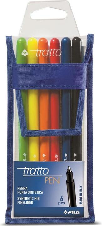 Image du produit Tratto Stylo technique Noir, Bleu, Vert, Orange, Rouge, Jaune Fin 6 pièce(s) (Multicolore, 6 x)