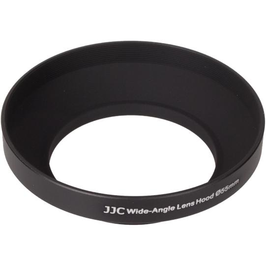 JJC Metalen Zonnekap voor Groothoeklenzen 55mm, Gegenlichtblende, Schwarz