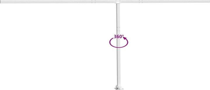Produktbild vidaXL Stützen für Markisen Weiss 600x245 cm Eisen,Farbe: Weiss (6 m)