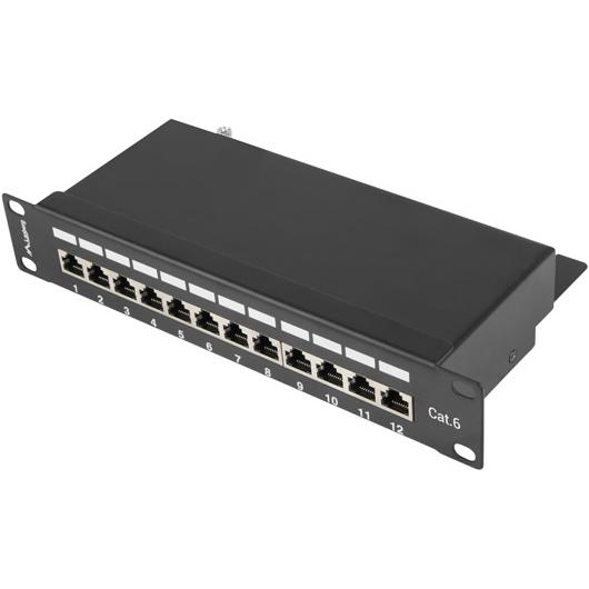 Lanberg PPF6-9012-B Patch Panel, Server Zubehör, Schwarz