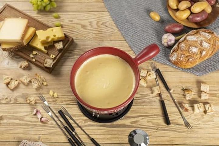 Image du produit Kuhn Rikon Set à fondue au fromage rouge suisse - Ø 23cm (Fondue au fromage)