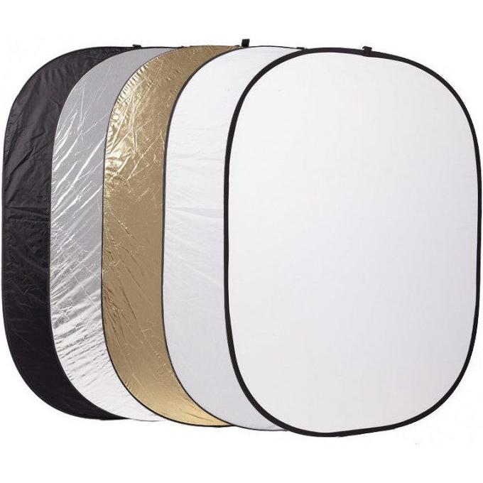 Caruba 5 in 1 Gold, Silber, Schwarz, WeiÃ, Durchsichtig 100 x 150cm (Reflektor), Softbox + Reflektor