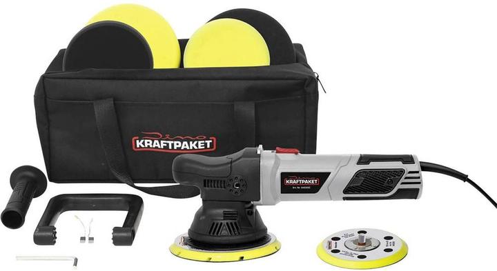 min 125mm, 1x Dino KRAFTPAKET 640302 Exzenterpoliermaschine 230V 900W 1600 - 4200 U