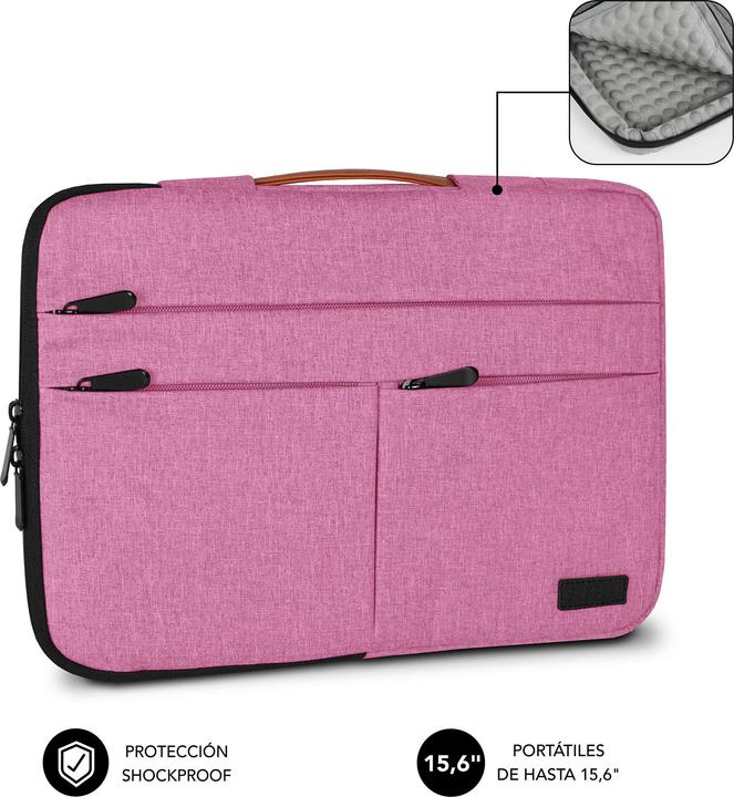 Immagine prodotto Subblim FUNDA PORTATIL AIR PADDING 360 SLEEVE 15,6" ROSA (15.60", Universale)