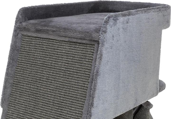 Trixie Cat tree Active, grey with climbing ramp, 122 cm (122 cm, Grey)