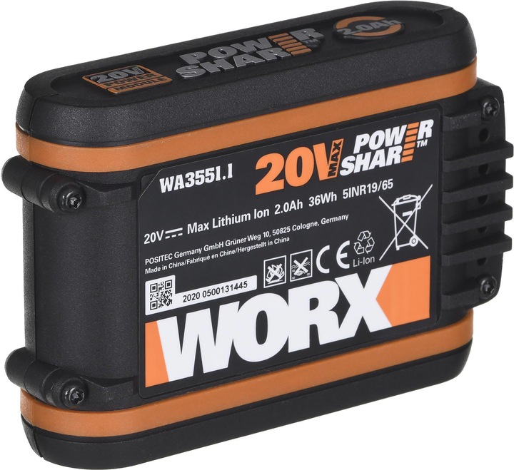 Productafbeelding Worx Accu hogedrukreiniger 20V WG620E.2 (Oplaadbare batterij)