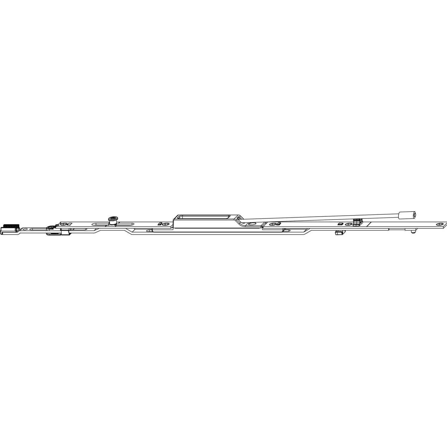 Maco, Türgriff + Fenstergriff, Auffangsicherung oben 1iS verlängerbar für Holz/PVC, silber (215159) (Türgriff)