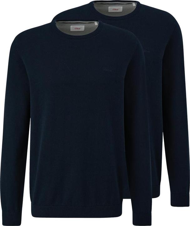 Produktbild s.Oliver Fashion - Basic - Pullover - 2er Pack (M Dunkelblau) (M)