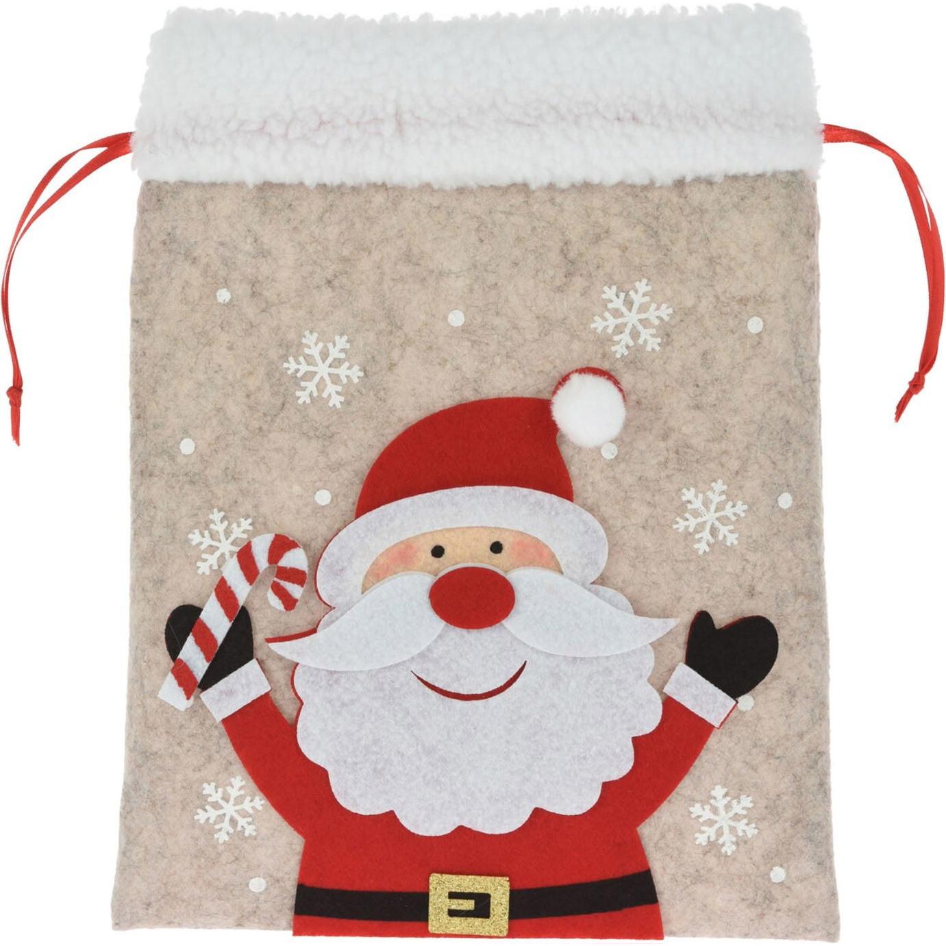 Thumbnail - Koopman, Geschenkverpackung, Filztasche Weihnachtsfigur (Geschenktüte, 1 x)