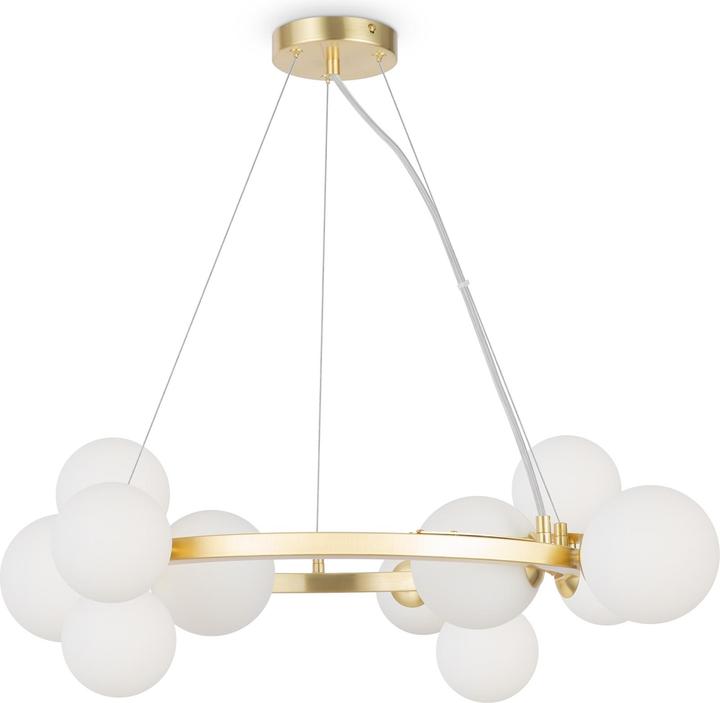 Kugeln: Weiss, Rahmen: Messing