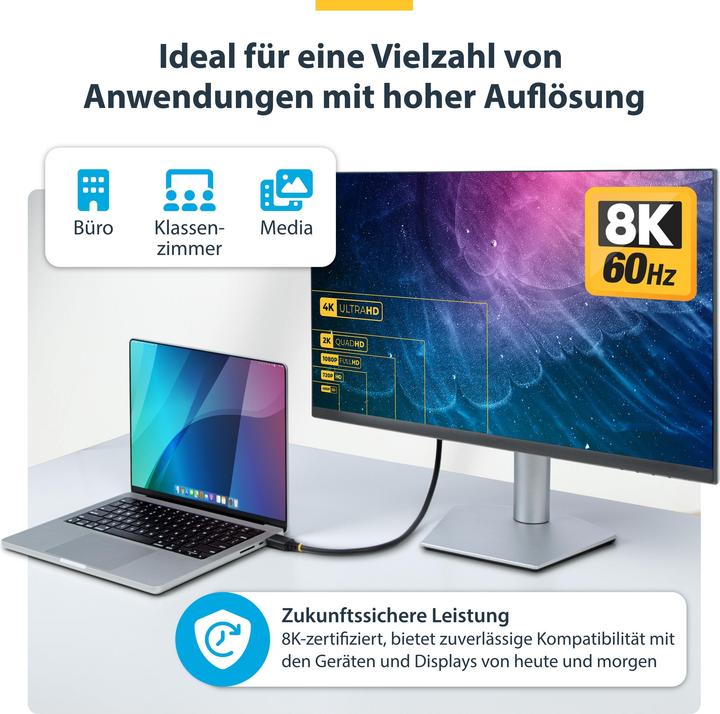 Immagine prodotto StarTech 3m (10ft) HDMI 2.1 Cable, 8K, Certified (3 m)