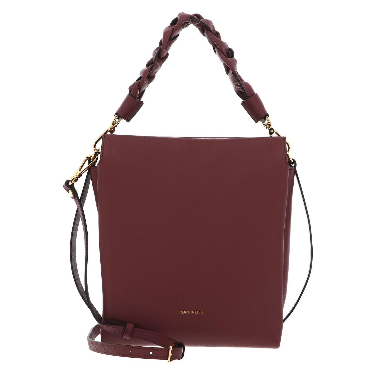 Coccinelle, Damen, Handtasche, Boheme Grana Double Handbag Double Grainy Leather, Braun