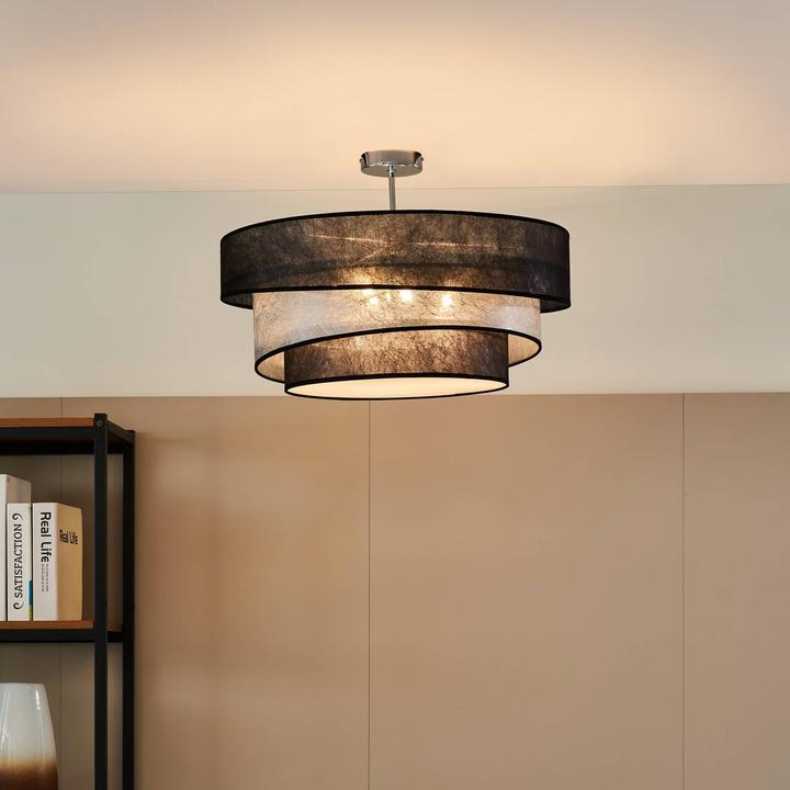 Produktbild Lindby Ayvira Deckenleuchte, schwarz, silber (E27)