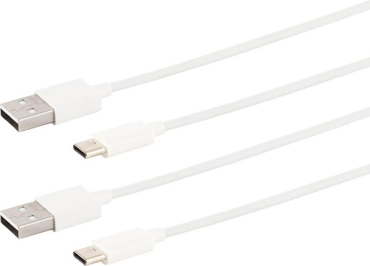 Produktbild S-Impuls 2er-Set Daten- & Ladekabel, USB-A auf USB-C, weiss, 1,5 m (1.50 m)