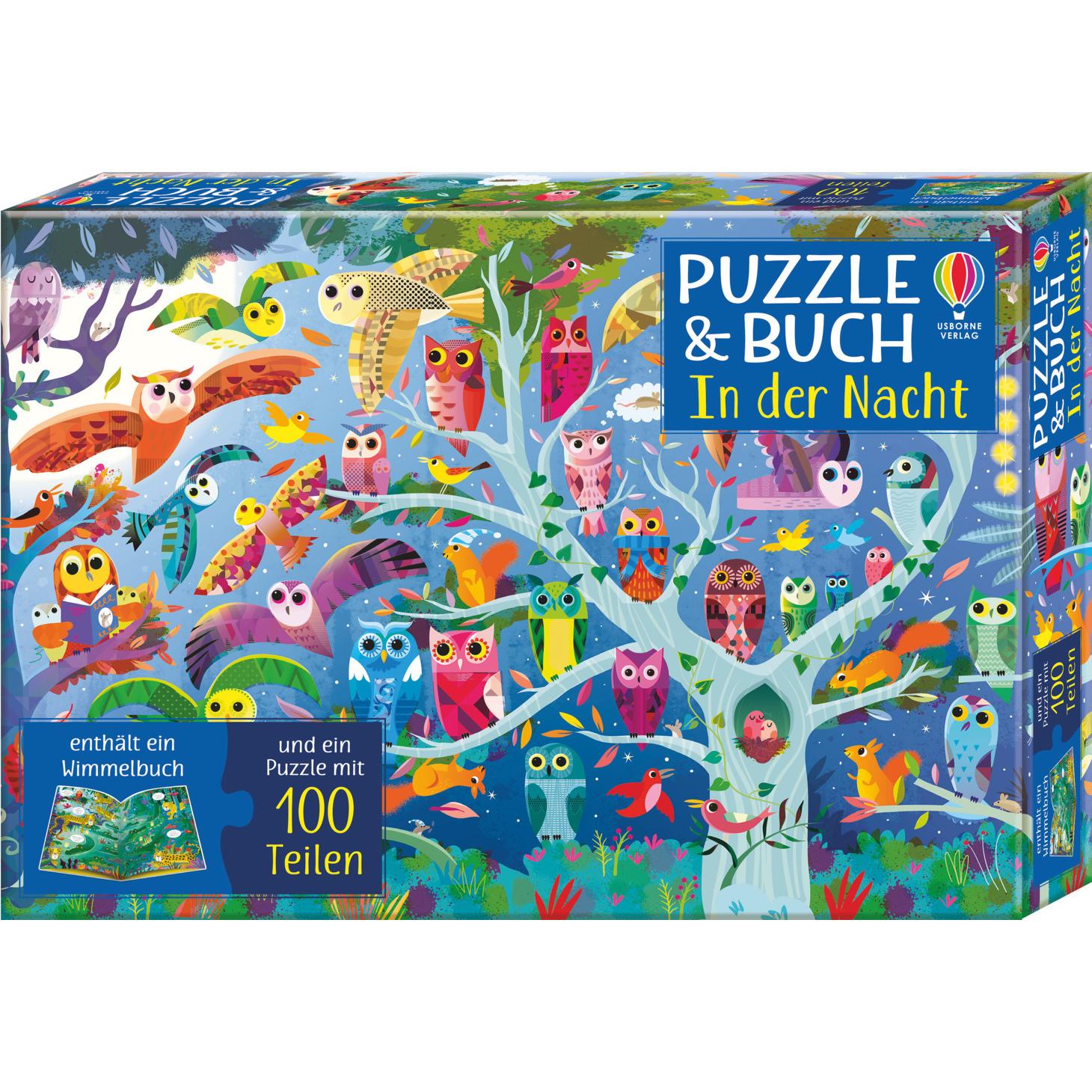 Thumbnail - Usborne Publishing Robson:Puzzle und Buch: In der Nacht (100 Teile)