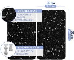 Image du produit Wenko Plaques de recouvrement en verre Terrazzo