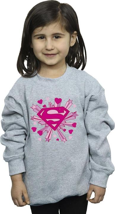 Immagine prodotto Superman Pink Hearts And Stars Logo Felpa Ragazze (128)