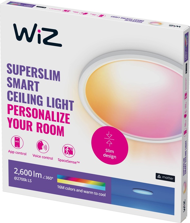 Produktbild WiZ Tunable White & Color SuperSlim (2600 lm)