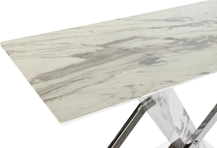 Actual product image DKD Home Decor Console White Grey Silver Crystal Steel 120 x 40 x 75 cm (120 x 40 x 75 cm)