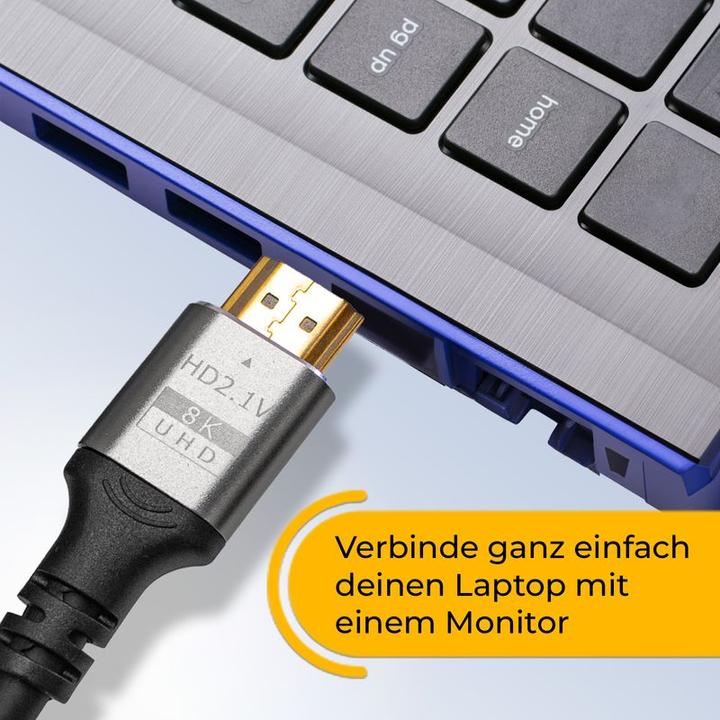 Immagine prodotto Hermex Cavo HDMI a HDMI 1m 8K UHD ad alta velocità per il collegamento HDMI (1 m, HDMI, 2.1)